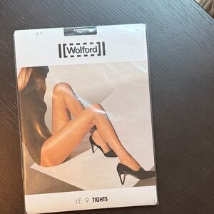 Wolford Nearly Black Sheer LE 9 Tights, size medium, NIP